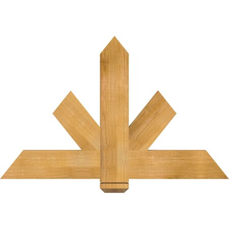 Ekena Millwork Kennewick Rough Sawn Timber Gable Bracket, Western Red Cedar, 48"W x 30"H x 2"D x 6"F, 15/12 Pitch GBW048X30X0206KEN00RWR